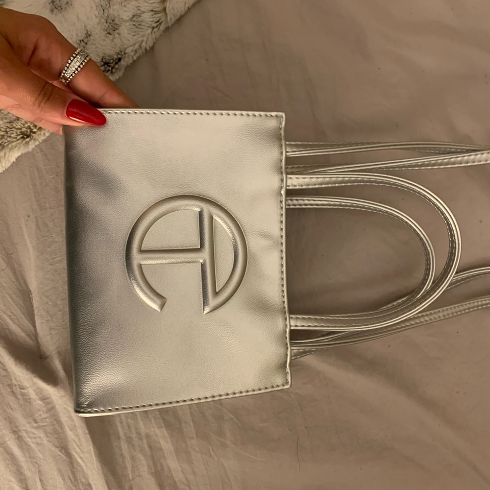 TELFAR metallic purse (silver)